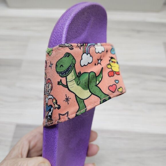 DISNEY Girls Pink Toy Story Slides Sandals Size 11/12 - Picture 3 of 4